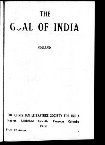 The goal of India