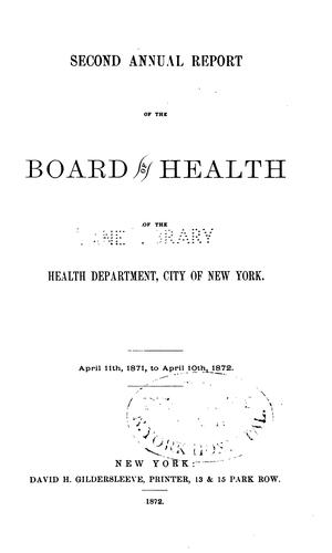 Report of the Department of Health, the City of New York. 1957/58