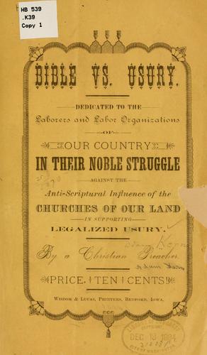 Bible vs. usury 