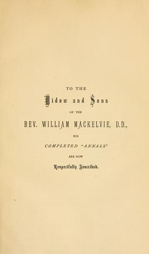 Annals and statistics of the United Presbyterian Church