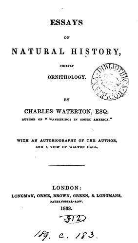 Essays on natural history, chiefly ornithology. With an autobiography of the author