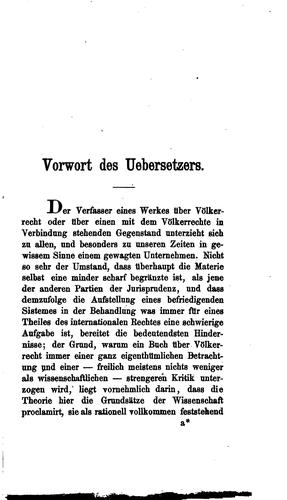 Geschichte der italienischen Völkerrechts-literatur von August Pierantoni