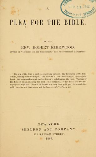 A plea for the Bible