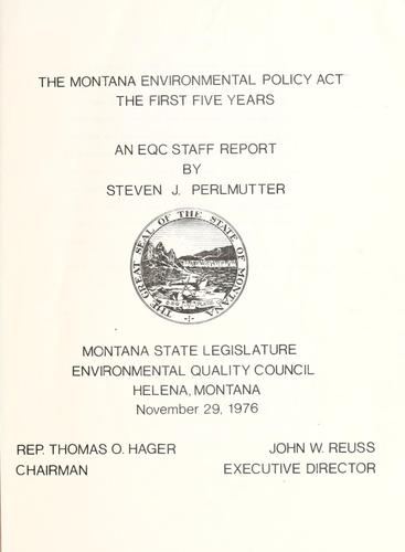 The Montana environmental policy act