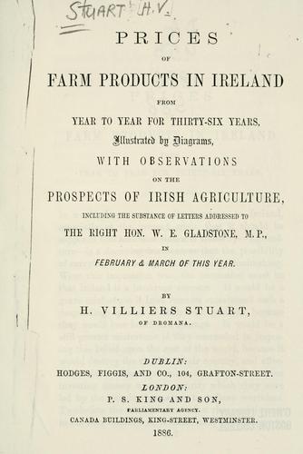 Prices of farm products in Ireland from year to year for thirty- six years