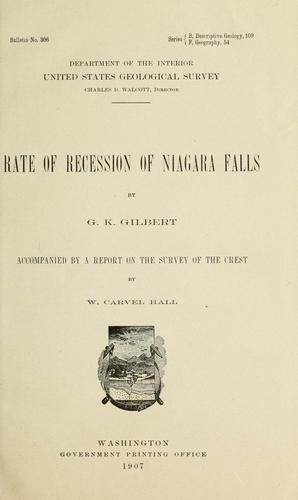 Rate of recession of Niagara Falls