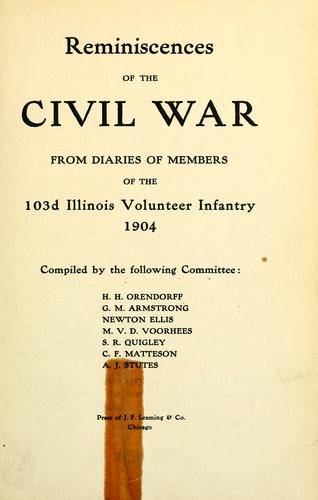 Reminiscences of the Civil War
