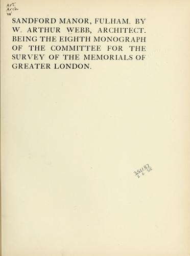 Sandford Manor, Fulham.