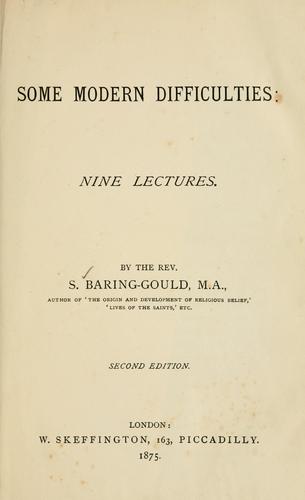 Some modern difficulties