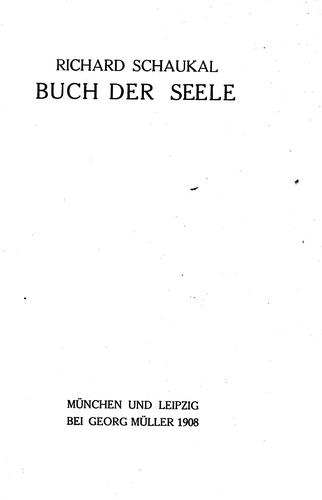 Buch der Seele