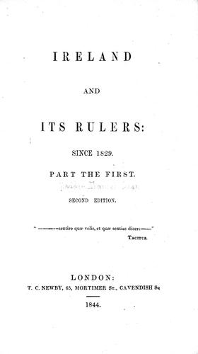 Ireland and its rulers