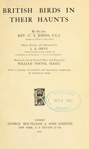 British birds in their haunts