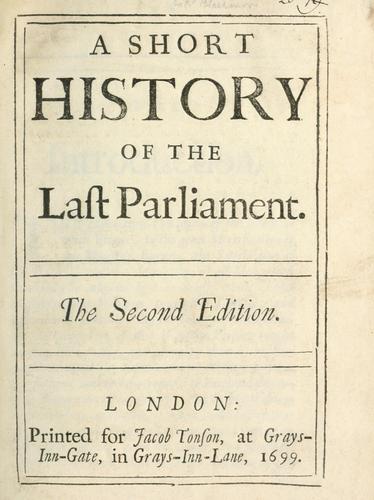 A short history of the last parliament.