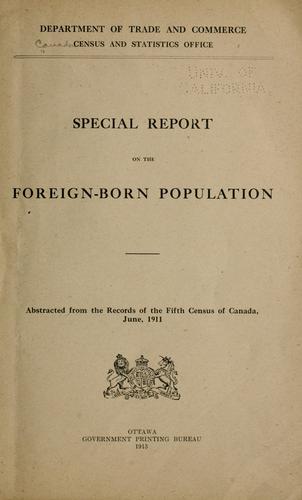 Special report on the foreign-born population.