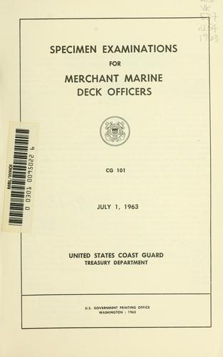 Specimen examinations for merchant marine deck officers.