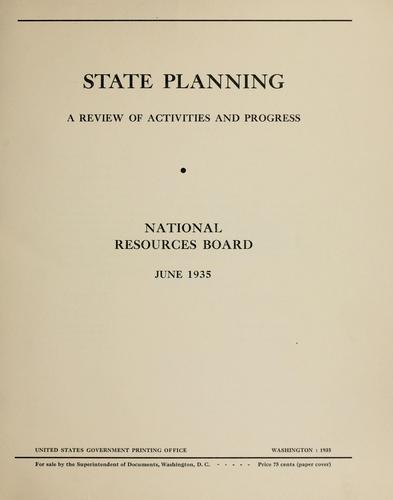 State planning: a review of activities and progress.