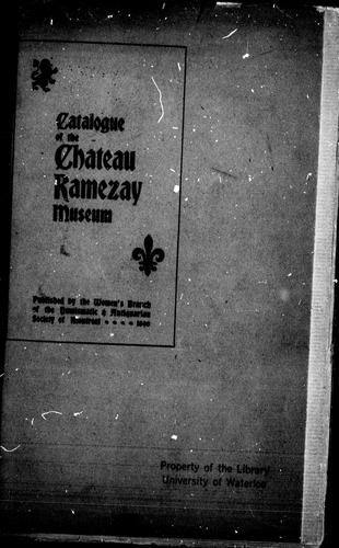 Catalogue of the Château Ramezay museum