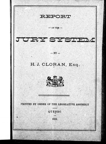 Report on the jury system