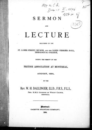 Sermon and lecture
