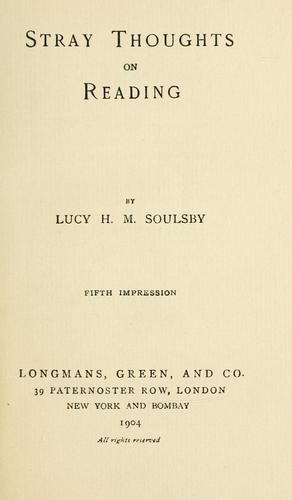 Stray thoughts on reading