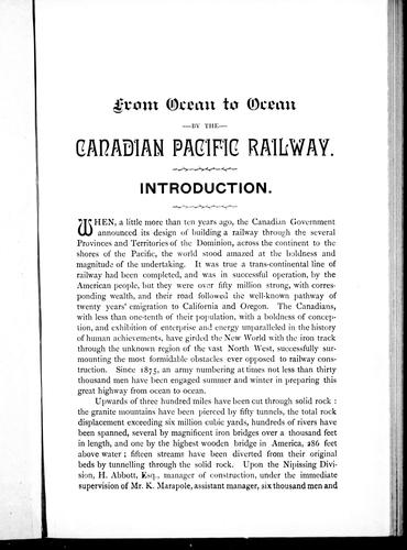 Settlers, miners and tourists guide from ocean to ocean by the C.P. R., the great trans-continental short line through a region of unsurpassed attractions for settler, miner and tourist