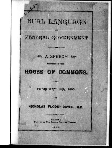 Dual language and federal government