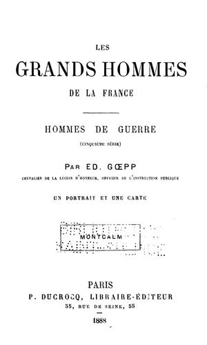 Les grands hommes de la France