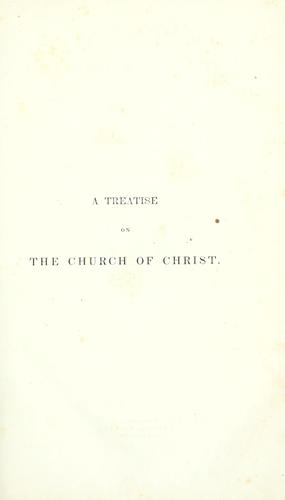 A treatise on the Church of Christ