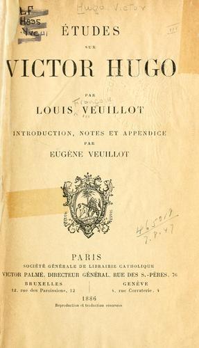 Études sur Victor Hugo.