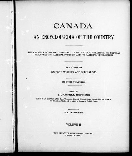 Canada, an encyclopaedia of the country