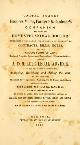 United States business man's, farmer's & gardener's companion and complete domestic animal doctor