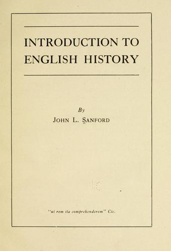 Introduction to English history