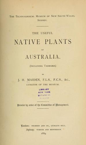 The useful native plants of Australia
