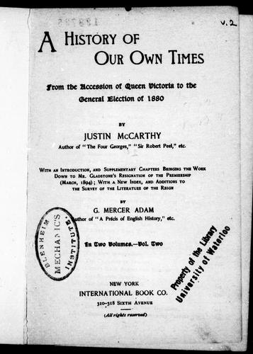 A history of our own times