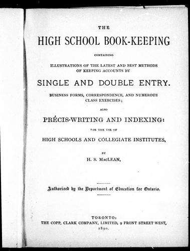 The high school book-keeping