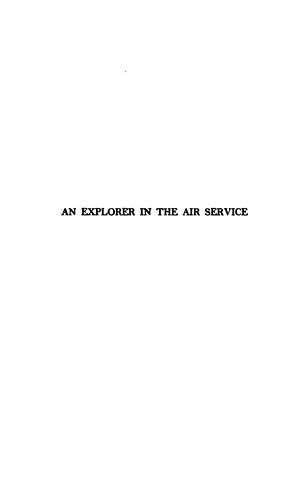 An explorer in the air service
