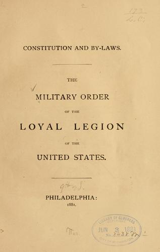 Constitution and by-laws ...