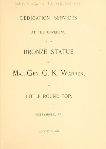 Dedication services at the unveiling of the bronze statue of Maj. Gen. G.K. Warren.