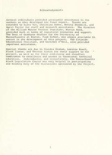 Vocational technical education in Boston