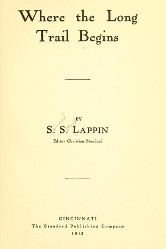 Where the long trail begins