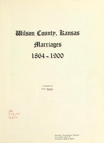 Wilson County, Kansas marriages