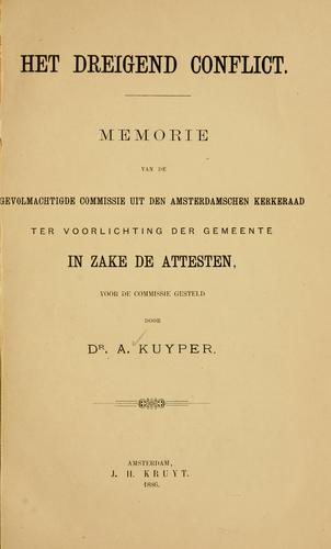 Het dreigend conflict.