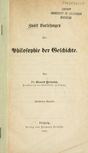 Zwolf Vorlesungen uber Philosophie der Geschichte.