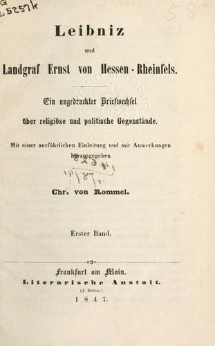 Leibniz und Landgraf Ernst von Hessen-Rheinfels