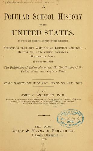 A popular school history of the United States