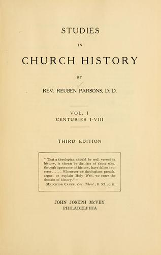 Studies in church history