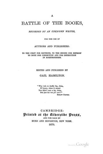 A battle of the books