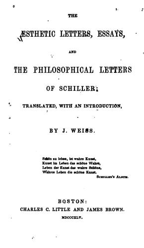 The æsthetic letters, essays