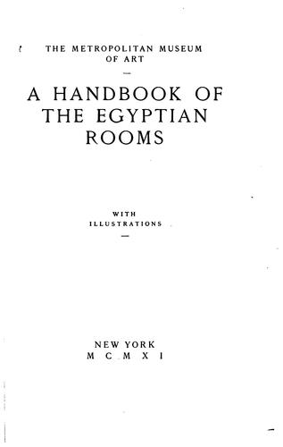A handbook of the Egyptian rooms ...