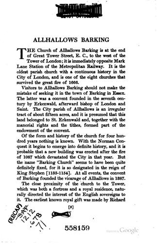 Allhallows Barking and the memorial to William Penn